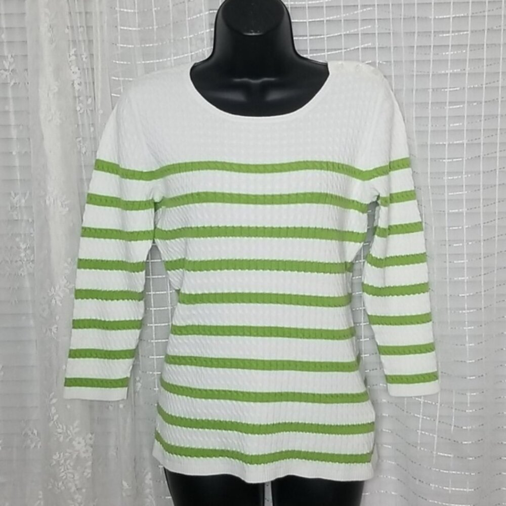 2/$25 or #/$30 Tommy Hilfiger Lightweight Cable Knit 3/4 Sleeve SzL
